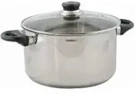 KR&Uuml;GER Denver Bratentopf Edelstahl mit Glasdeckel Durchmesser: 24 cm