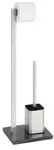 WENKO Slate Rock Stand WC-Garnitur 18448100 , Farbe: silber satiniert