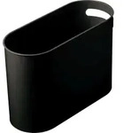helit Papierkorb "the oval", 22 Liter Farbe: schwarz