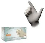 ECO-PLUS Latexhandschuhe, puderfrei, wei&szlig; 01038-XL , 1 Packung = 100 St&uuml;ck,...