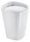 WENKO Candy Hocker mit abnehmbarem W&auml;schesack, eckig 21988100 , Farbe: wei&szlig;
