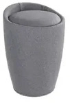 WENKO Candy Hocker Leinenoptik mit abnehmbarem W&auml;schesack 22448100 , Farbe: grau