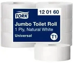 Tork Jumbo Toilettenpapierrolle T1 Universal, 1-lagig, wei&szlig; 120160 , 1 Paket = 6