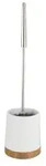 WENKO Bamboo WC-Garnitur 17676100 , Ma&szlig;e (&Oslash;: 10,8 cm x H: 42 cm), Keramik