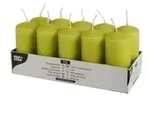 Papstar Stumpenkerzen kiwi 10585 , 1 Packung = 10 St&uuml;ck