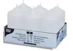 Papstar Stumpenkerzen wei&szlig; 17994 , 1 Packung = 6 St&uuml;ck