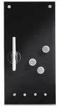 Zeller Glas Memoboard, mit Haken 11612 , Ma&szlig;e: 20 x 4 x 40 cm, schwarz