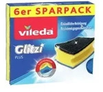 Vileda Glitzi Plus Topfreiniger mit Antibac 10471 , 1 Vorteilspack = 6 St&uuml;ck