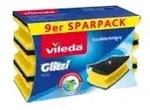 Vileda Glitzi Plus Topfreiniger 9er Multipack mit Antibac 142596 , 1...
