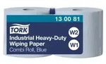 Tork Extra Starke Industrie Wischt&uuml;cher, 3-lagig, blau, W1/W2 130081 , 1 Packung = 2