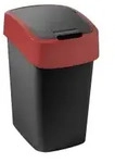 CURVER M&uuml;lleimer Flip Bin, 9 Liter K229419KI42KK , Farbe: schwarz / rot
