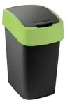 CURVER M&uuml;lleimer Flip Bin, 9 Liter 229417 , Farbe: schwarz / gr&uuml;n