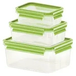 EMSA Clip & Close Colour Frischhaltedosen, 3-teiliges Set 515585 , Set besteht aus: