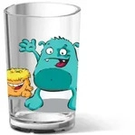 EMSA Kids Kinderglas, 200 ml 516275 , Farbe: T&uuml;rkis, Motiv: Monster