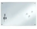 Zeller Glas Memoboard 11660 , Ma&szlig;e: 60 x 40 cm, wei&szlig;