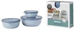 Mepal Frischhaltedose Set cirqula rund, 3-teilig, flach 106230015700 , Farbe: blau,