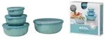 Mepal Frischhaltedose Set cirqula rund, 4-teilig, flach 106232092400 , Farbe: gr&uuml;n,