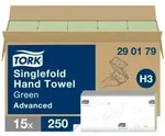 Tork Papierhandt&uuml;cher, 25 x 23 cm, 2-lagig, gr&uuml;n, H3 290179 , 1 Karton = 15 B&uuml;ndel