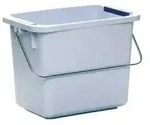 Vileda Eimer, 6 Liter 120943 , Farbe: grau, mit 8 Farbclips