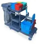 RMV Reinigungswagen PE Prince RMV10.001 , Ma&szlig;e (L x B x H): 133 x 52 x 110 cm
