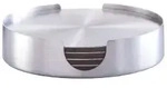 Zeller Edelstahl Glasuntersetzer-Set, 7-teilig 27239 , 7-teiliges Set, &Oslash;10 cm,