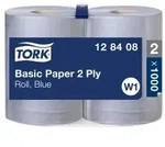 Tork Papierwischt&uuml;cher, 2-lagig, blau, W1 128408 , 1 Paket = 2 Rollen &aacute; 340 Meter