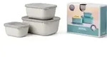 Mepal Frischhaltedose Set cirqula rechteckig, hoch, 3-teilig 106271032500 , Farbe: