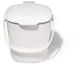 OXO Komposteimer mit Klappdeckel, wei&szlig; 13295800 , 1 Eimer, Fassungsverm&ouml;gen: 2,83