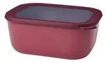 Mepal Frischhaltedose cirqula rechteckig, 3000 ml 106261073700 , Farbe: bordeaux,