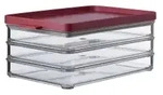 Mepal Aufschnittbox omnia, 3 Schichten 106416073700 , Farbe: bordeaux, Nordic berry