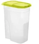 Rotho SUNSHINE Sch&uuml;ttdose, transparent / gr&uuml;n 1121105073 , Fassungsverm&ouml;gen: 4,1