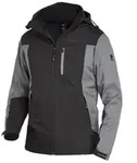 FHB&reg; Softshelljacke JANNIK, grau/schwarz 79105 , 1 St&uuml;ck, Gr&ouml;&szlig;e: L