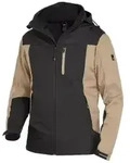 FHB&reg; Softshelljacke JANNIK, beige/schwarz 79105 , 1 St&uuml;ck, Gr&ouml;&szlig;e: M