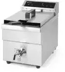 HENDI Induktionsfritteuse mit Ablasshahn, 8L 215012 , Ma&szlig;e: (B x T x H) 485 x 290 x