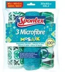 Spontex Mosaik Microfibre Allzwecktuch, 30 x 40 cm 19700041 , 1 Packung = 3 St&uuml;ck