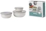Mepal Frischhaltedose Set cirqula rund, 3-teilig, flach 106230032500 , Farbe: wei&szlig;,
