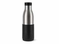 EMSA Bludrop Sleeve Trinkflasche, 0,5 Liter N3110500 , 1 Trinkflasche, Farbe: Schwarz