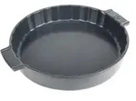 Peugeot Quicheform APPOLIA Keramik rund, 28 cm 60404 , Farbe: schiefergrau