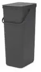 Brabantia Sort & Go Recycling-Beh&auml;lter, 40 L 251047 , Farbe: Grey