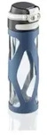 Leifheit Glas Flip Trinkflasche, 600 ml 3258 , Farbe: dunkelblau