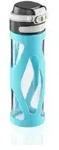 Leifheit Glas Flip Trinkflasche, 600 ml 3259 , Farbe: wasserblau