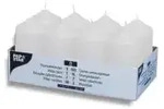 Papstar Stumpenkerzen wei&szlig; 17984 , 1 Packung = 8 St&uuml;ck