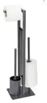 WENKO WC-Garnitur Rivalta, 3-in-1 25552100 , 1 Garnitur, Farbe: grau