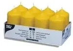 Papstar Stumpenkerzen goldgelb 17986 , 1 Packung = 8 St&uuml;ck