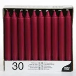 Papstar Tafelkerzen bordeaux 13701 , 1 Packung = 30 St&uuml;ck