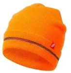 NITRAS&reg; Strickm&uuml;tze 730, mit Reflexstreifen, neonorange 730 , 1 St&uuml;ck, Farbe: