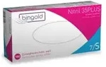 BINGOLD Nitril 35PLUS Einweghandschuhe, wei&szlig; 634301 , 1 Packung = 100 St&uuml;ck,