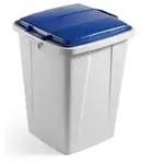 DURABLE Wertstofftonne DURABIN 90, mit Deckel VEH2012031 , 90 Liter, Farbe: blau