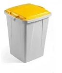 DURABLE Wertstofftonne DURABIN 90, mit Deckel VEH2012030 , 90 Liter, Farbe: gelb