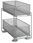 WENKO Schubladenregal Gioma, pulverbeschichtet 53140800 , 1 Regal, Farbe: silber